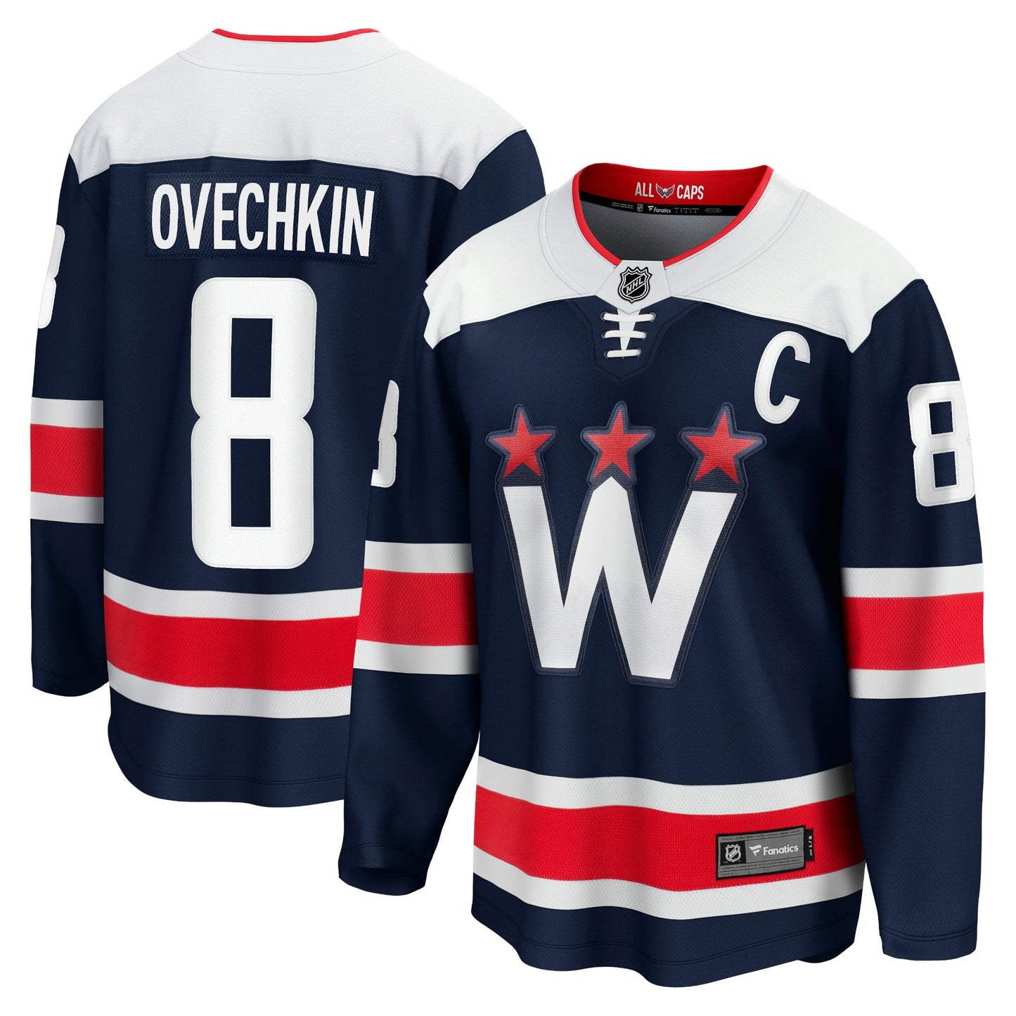 Men's Fanatics Branded Alexander Ovechkin Navy Washington Capitals 2020/21 Alternate Premier Breakaway Player Jersey